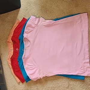 St Johns Bay Bundle set of 4 womens Petite Large short sleeve Tshirt tops
